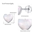 thumbnail image 6 of CUOKA MIRACLE Heart Earrings 925 Sterling Silver Stud Earrings Light Pink Cute Heart Studs Earrings Jewelry Birthday Mother's Day Gifts for Women Girls Daughter Wife Mom Friends, 6 of 6