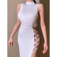 thumbnail image 3 of YCNYCHCHY Elegant Black Sleeveless Bandage Sexy Dress for Women Club Party Backless Tank Dresses Skinny Fashion Summer 2023, 3 of 6