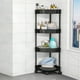 thumbnail image 1 of Organizador de almacenamiento esquinero para baño con 4 niveles desmontables, ruedas giratorias y orificios de drenaje., 1 of 5