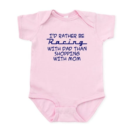 

CafePress - Rather Be Racing With Dad2 Body Suit - Baby Light Bodysuit Size Newborn - 24 Months