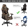 thumbnail image 5 of TSOVTHRID Deer Forest Camo Hunting Print 4 PCS Gaming Chair Covers Stretchable Computer Chair Cover with Armrest Slipcovers Elastic Universal Fit Rotating Armchair Covers, 5 of 7