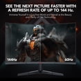thumbnail image 3 of KOORUI Monitor Curvo para Juegos de 32 Pulgadas - Pantalla QHD (2560 x 1440) 2K, Monitor 170Hz 144Hz, Curvatura 1500R, 1ms, HDR10, Sincronización Adaptativa, Inclinación Ajustable, DisplayPort HDMI, N, 3 of 5