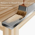 thumbnail image 4 of May in Color Wooden Aluminum Dining Table, Original Wooden Color Outdoors Aluminum Table, 4 of 6