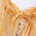 thumbnail image 6 of ZACPNCV Women's Lace Up Corset Boned Floral Overbust Lingerie Bustier Bodyshaper Top, 6 of 7