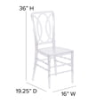 thumbnail image 6 of Flash Furniture 2 Pack Flash Elegance Crystal Ice Stacking Chair with Designer Back - Event Chair - UV Resistant, 6 of 14