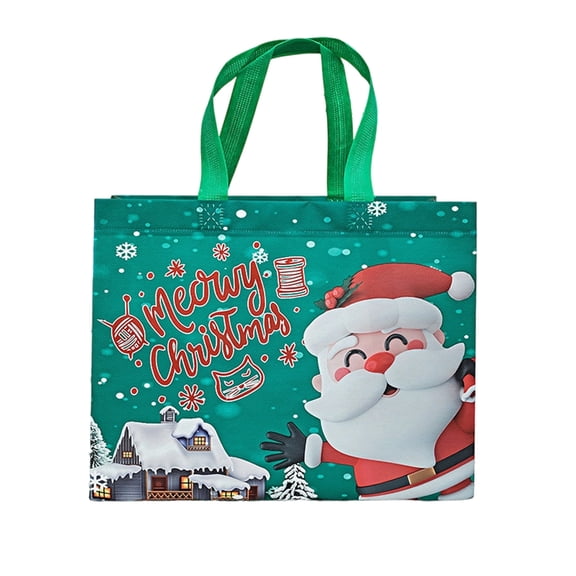 Christmas Gift Bag – Non-Woven Fabric Reusable Tote with Handle – Durable Holiday Packaging for Clothes, Snacks, Accessories