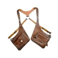 thumbnail image 5 of Milageto Shoulder Harness Bag Fashion Wallet Pocket for Stage Show Backpacking Hiking Brown, 5 of 8