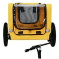 thumbnail image 4 of Dog Bike Trailer for Small & Medium Pets - Foldable Pet Cart with Quick Release Wheels & Safety Leash, Yellow (42.52"L x 31.5"W), 4 of 20