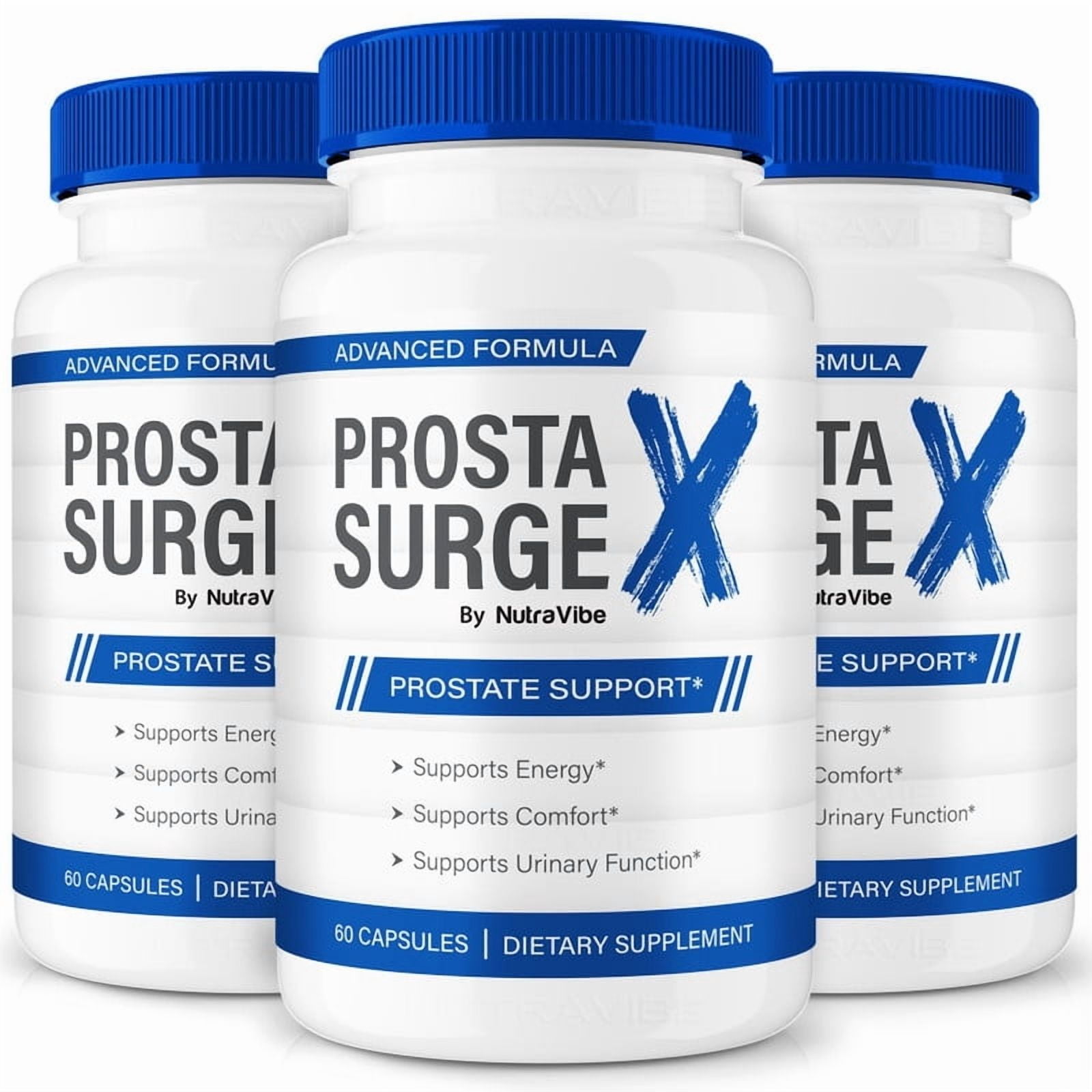 (3 Pack) Prosta Surge X - Official ProstaSurge X Pills For Prostate Heath, All Natural Formula To Support Control, Energy & Overall Well-Being, Review (180 Capsules)