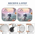 thumbnail image 5 of Picia Mist Sunflower Skull 2 Piece Car Windshield Sun Shade Foldable | Foldable Sun Shield for Front Window Blocks UV Rays and Keeps Your Vehicle Cool-Small, 5 of 7