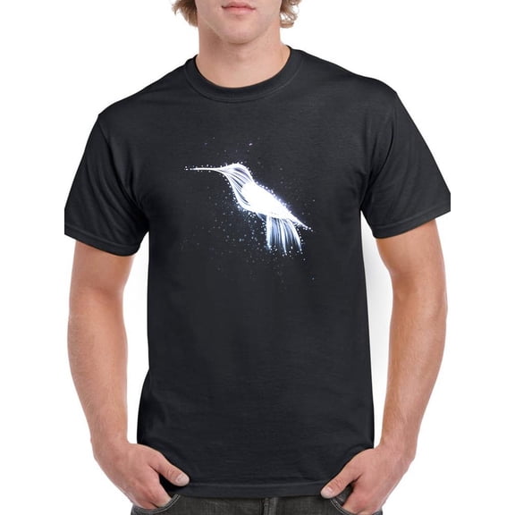 Hummingbird Neon Art T-Shirt Men -Image by Shutterstock, Male XX-Large