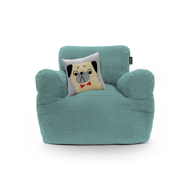 Puff Sacoos Sillón individual con descansa brazos funda de cojín Aqua