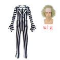 thumbnail image 3 of Disfraz de Cosplay de Beetlejuice para niños, peluca de B-Beetlejuice con rayas blancas y negras, uniforme para niños y niñas, monos para Halloween y carnaval, 3 of 5