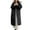 Black, variant on Women's Lightweight Long Puffer Coat Quilted Oversized Winter Jacket Warm Zip Up Baggy Down Alternative Outerwear XL Size Black