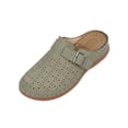thumbnail image 4 of Domzle Clogs for Women Mules Comfortable Slip On Closed Toe Casual Shoes | Cushioned Footbed All-Day Comfort Non Slip Platform Dress Shoes Breathable Upper for Walking Work Green, 4 of 7