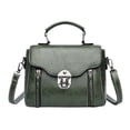 thumbnail image 2 of Canvas Tote Bag, Large Capacity Travel Bag With Rope-Handled Design, for Commuting and Shopping, Green, 2 of 7