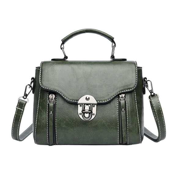 Btomtd Vintage Top Handle Crossbody Bags for Women, PU Mini Square Multi-Pocket Shoulder Bag, Stylish Handbag and Purse, Green