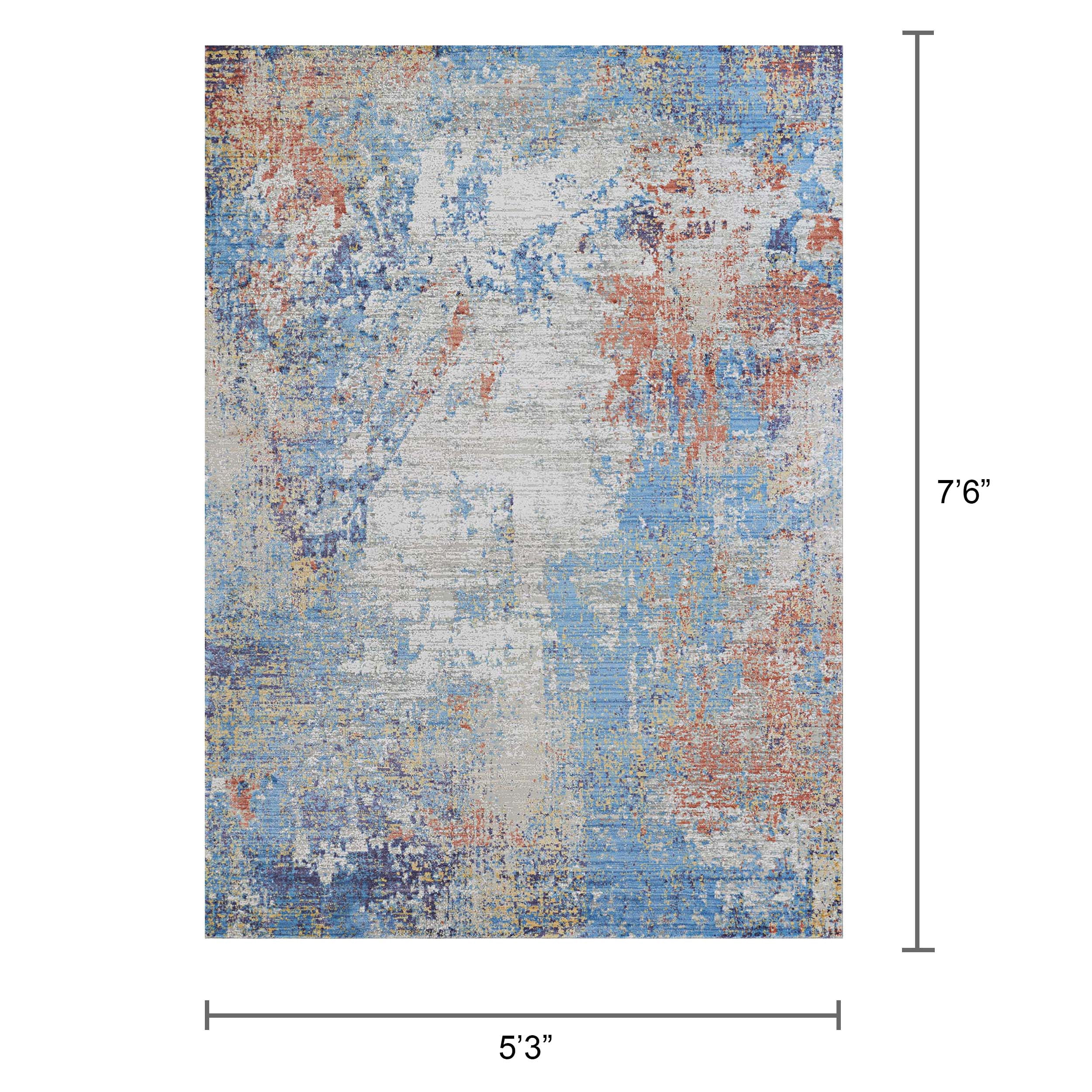 Couristan Vibrata Divergence Multi-Pastels Area Rug