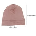 thumbnail image 3 of Oraceous Cotton Satin Wide Band Bonnet Night Cover Hair Turbans for Hair Hair Care Cap Camel, 3 of 10