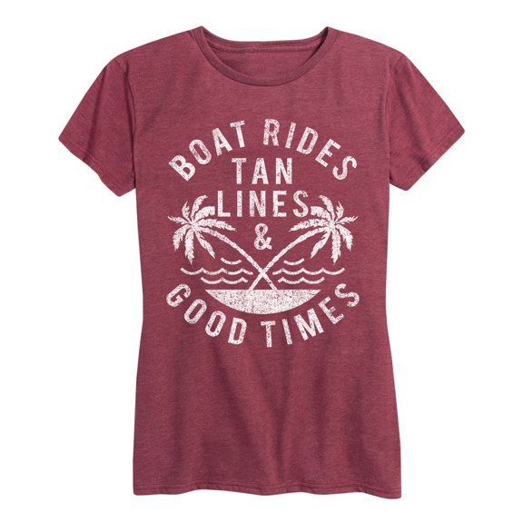 Instant Message - Boat Rides Tan Lines And Good Times - Women's Short Sleeve Graphic T-Shirt