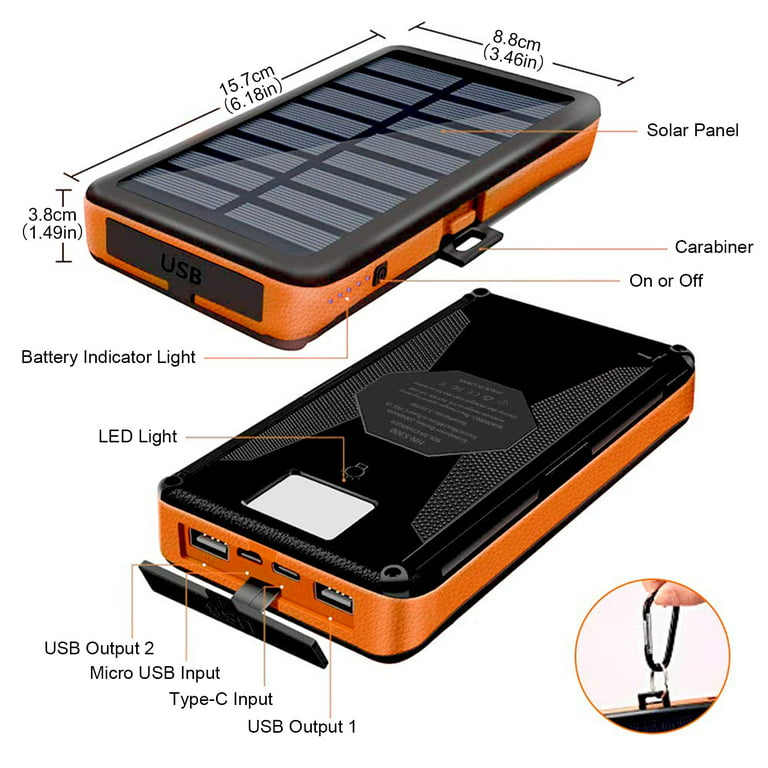 30000mAh Soluser Batterie Externe Portable Power Bank, Haut