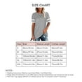 thumbnail image 3 of Blusa de manga corta con cuello redondo y color en contraste, talla L, camiseta holgada gris de verano para mujer, 3 of 3