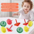 thumbnail image 4 of 18 pieces wooden spinning tops, colorful wooden spinning tops, party favors toy, 4 of 5
