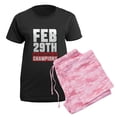 thumbnail image 5 of CafePress - Feb 29Th The Birthday Of Champions Pajamas - Women's Short Sleeve Print T-Shirt and Pants Dark Cotton Pajama Set, 5 of 7