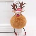 thumbnail image 7 of Shoreew Christmas Deer Keychain Cute Reindeer Pom Pom Keyring Faux Fur Fluffy Plush Ball Charm for Handbag Backpack Purse Accessory, 7 of 7