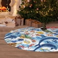 thumbnail image 6 of Picia Marine Animals Print Christmas Tree Skirt , Christmas Tree Skirt Ornaments for Merry Christmas Holiday Party Decorations Indoor Outdoor-36", 6 of 7