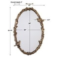 thumbnail image 2 of Uttermost Paza Oval 34x22 Wall Mirror Antiqued Gold, 2 of 3