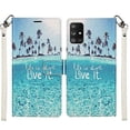 thumbnail image 2 of Kaleidio Case for Samsung Galaxy A51 5G [Flip Jacket] Hybrid Wallet [Kickstand Feature] Skin Cover [Beach Ocean Design], 2 of 6