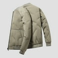 thumbnail image 2 of ATENAR Jackets for Men,Mens Winter Coats,Windproof,Insulated,Cold Weather,Solid,Polyester,Khaki,5XL, 2 of 7