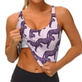 thumbnail image 3 of Hirioo Leopard Print for Women's Sports Vest with Full-Print Design, Stretchy Fabric and Removable Pads-X-Large, 3 of 8