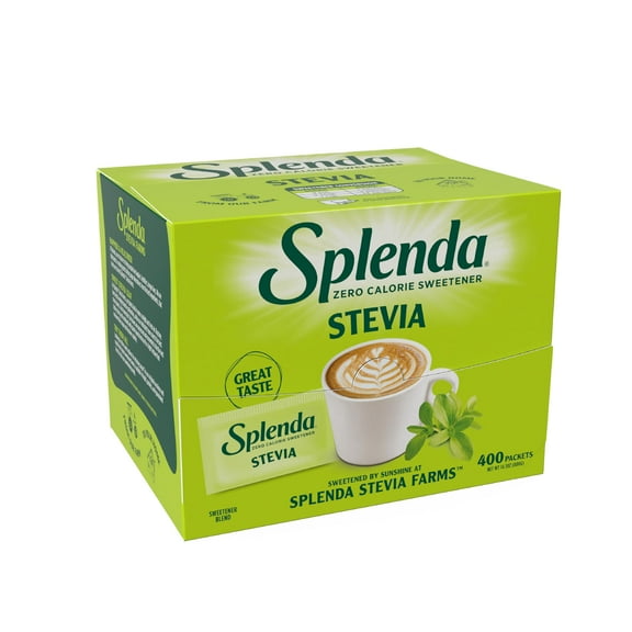SPLENDA Stevia Zero Calorie Sweetener, Sugar Substitute Packets, 400 Count (Pack of 1)