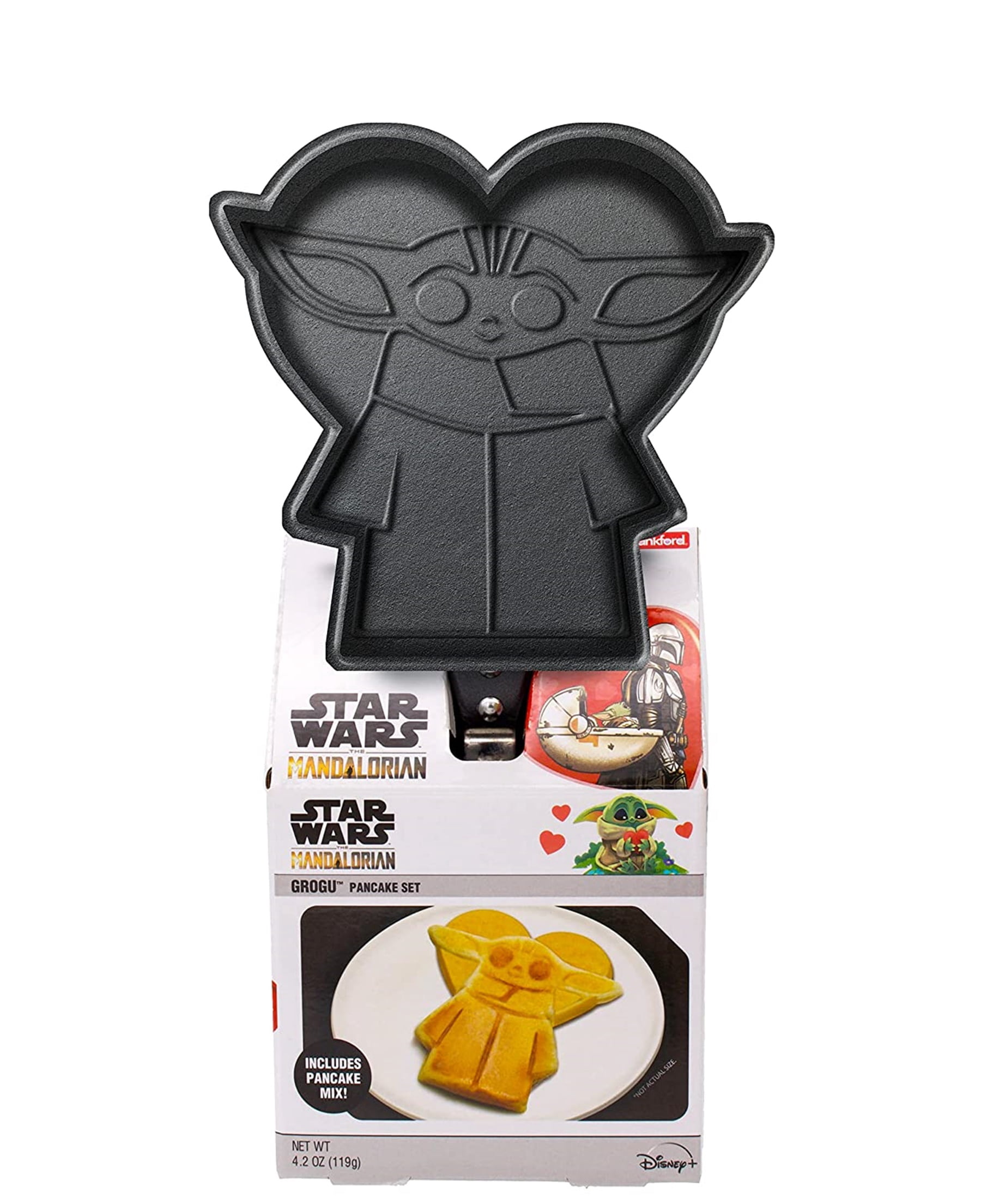 Baby Yoda Heart Pancake Skillet Set with Mix, Star Wars Valentine's Day