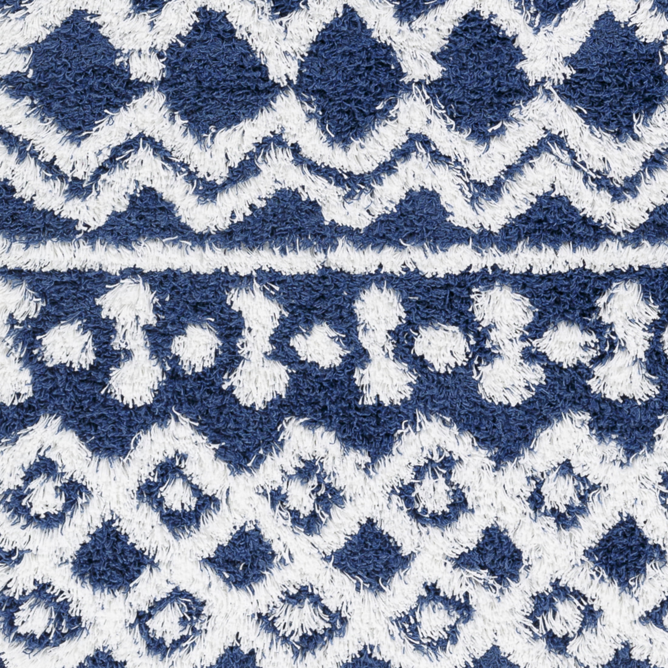 Livabliss Area Rugs for Living Room, 8x10 Urban Shag Global Navy Rug, Bedroom Dining Room Home Decor Stain Resistant Carpet (7'10" x 10'2")