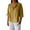 Yellow, variant on Womens 3/4 Sleeve Linen Tops Plus Size V Neck Button Down Shirt Work Casual Blouses for Spring Summer Fall (XL, Pink)