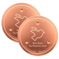 thumbnail image 1 of 2pcs Mellbree Bird Bath Copper Disk 99.99% Pure Copper Cleaning Disk with Triple-Point Support for Physical Safe Clean Water All-Season,Brown, 1 of 7