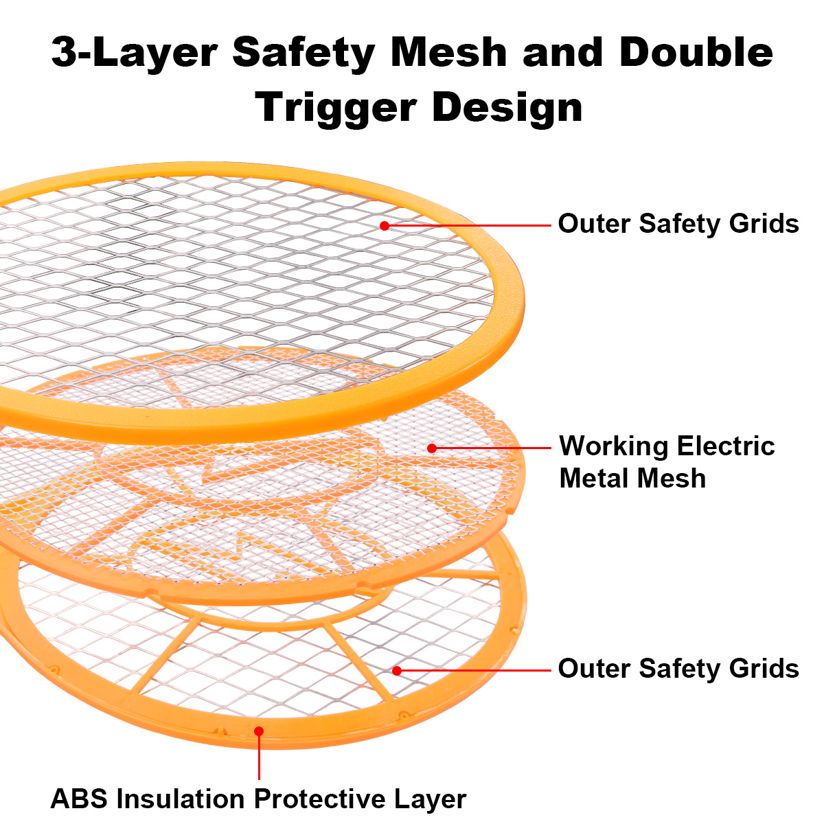 Gamexcel 2-Pack Electric Fly Swatter, 3000V Bug Zapper photo 5