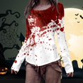 thumbnail image 2 of Women's Long Sleeve Basic T Shirts Tees Halloween Print T-Shirt Tops, 2 of 5