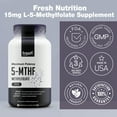thumbnail image 3 of Fresh Nutrition L Methylfolate Supplement 15mg Methyl Folate - DNA Verified for Max Potency 60, 3 of 7