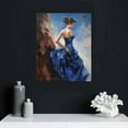 thumbnail image 4 of Shiartex  Dancing Lady Oil Paintings Attractive Woman Dancer in Blue Dress Canvas Wall Art Ready to Hang Wall Decor (16x20 in/12x16 in), 4 of 4