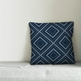 thumbnail image 2 of Creative Products Navy and White Dotted Diamond 18x18 Spun Poly Pillow, 2 of 2