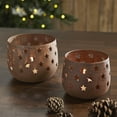 thumbnail image 2 of Votive Candle Holder Stars Rust Set of 2, 2 of 3