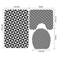 thumbnail image 3 of Black White Checkerboard Checkered Pattern Bathroom Rugs Sets 3 Piece,Toilet Cover Set,Absorbent Non Slip Bathroom Mats Sets with U-Shaped Contour Rug Toilet Rug Set, 3 of 5