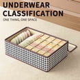 thumbnail image 6 of Rkxzt Storage Box Underwear Panty Organizer Drawer with Handles Linen Fabric Storage Bin 3 in 1 Closet Organizer for Socks Bras Home Storage|Non-Woven, 6 of 8