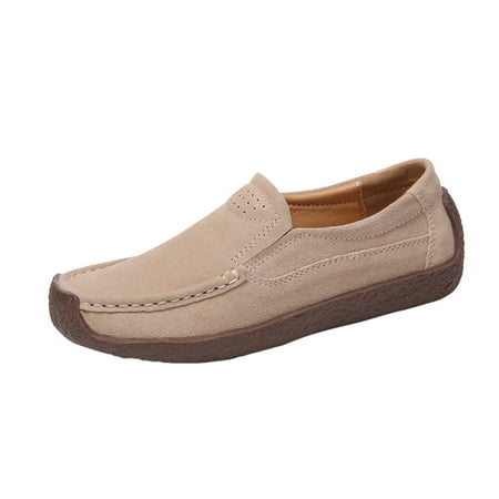 

Vuygyu Women s Fashion Suede Soft Soled Shoes Comfortable Flat Casual Shoes Shallow Mouth Shoes Shoes for Women Cute Casual Womens Size 9 Shoes Casual Shoe Combo Offer Shoes for Women Dress Casual