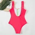 thumbnail image 4 of One Piece Swimsuit for Women One-Piece Zipper Solid Swimwear Swimsuit Bikini Swimming Beachwear, 4 of 5