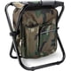 thumbnail image 1 of Kikerike Taburete plegable Mochila Bolsa térmica aislada, Silla multifunción plegable para acampar, cazar, pescar, con bolsillo frontal y bolsillo para botella para eventos al aire libre, senderismo,, 1 of 5